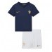 Frankrike Replika Babykläder Hemma matchkläder barn VM 2022 Korta ärmar (+ Korta byxor)